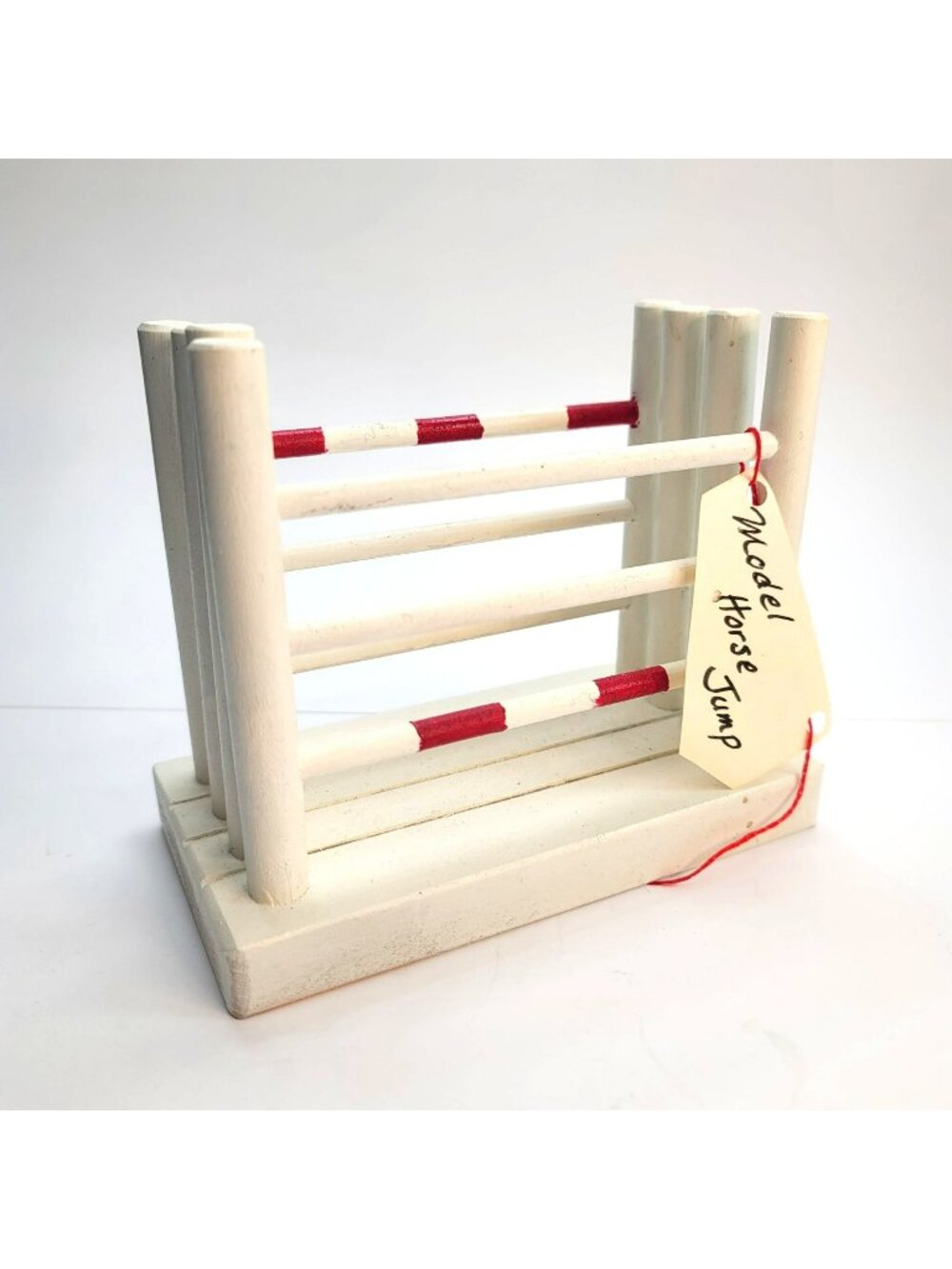 Model Horse Jump White Handmade Wooden Breyer Farm Riding Accessory PR600